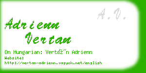 adrienn vertan business card